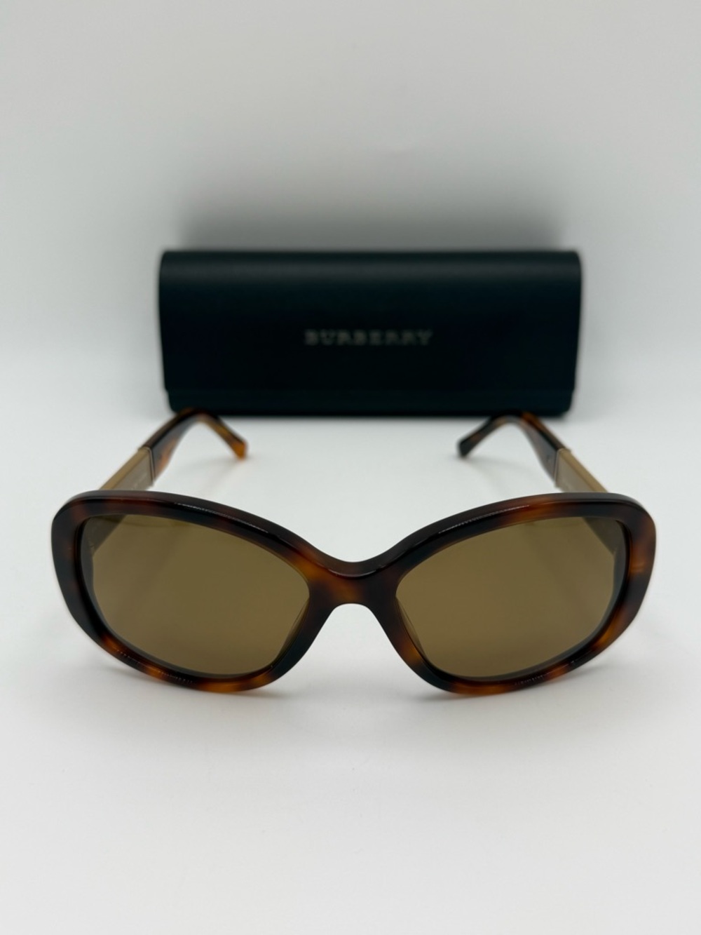 Burberry Polarized Tortoise Sunglasses with Novacheck Print
